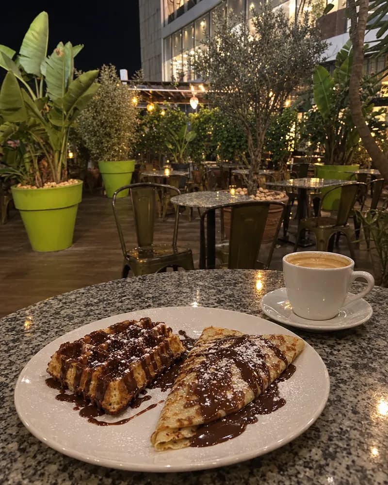 Crêpe et gaufre au chocolat maison